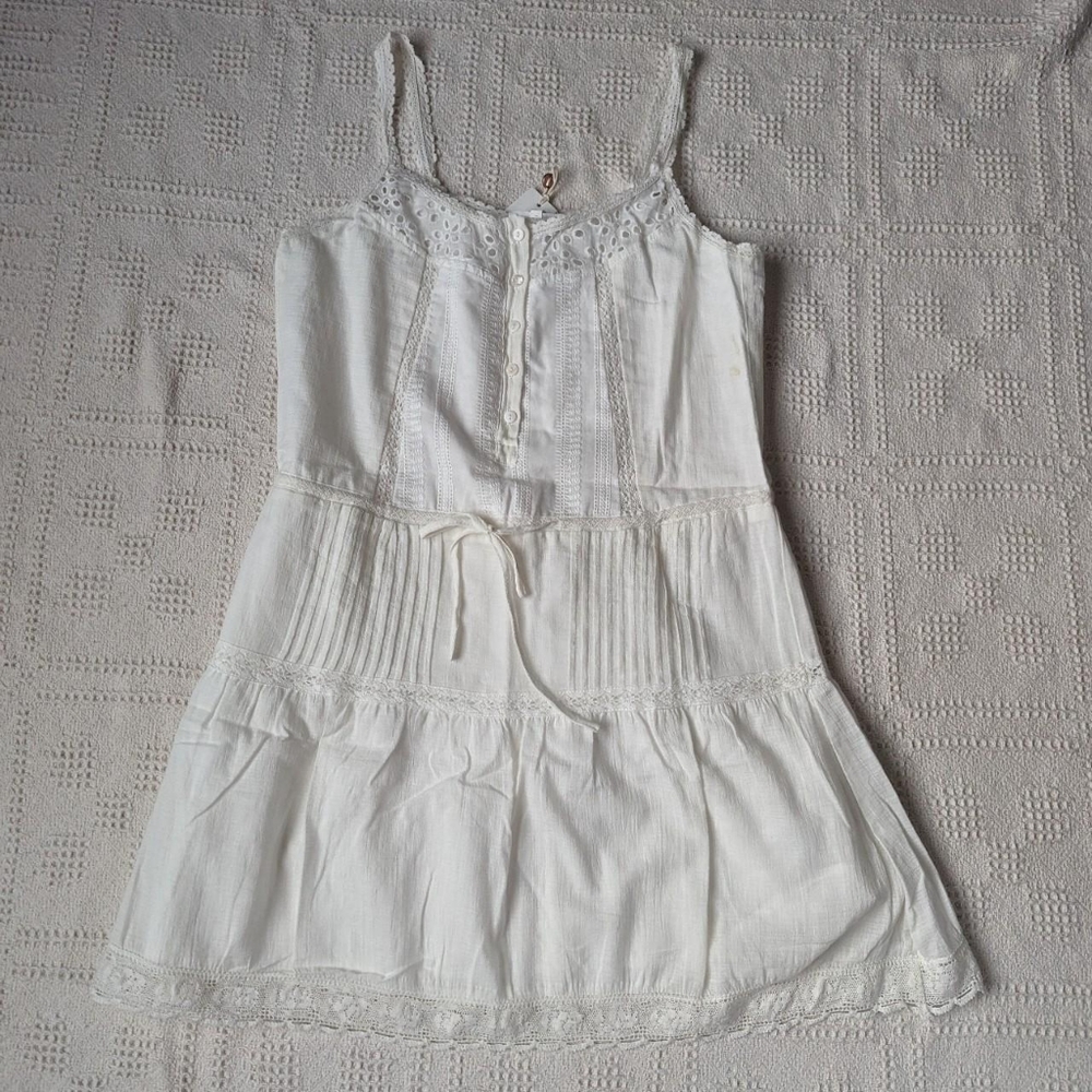 tiered little white dress